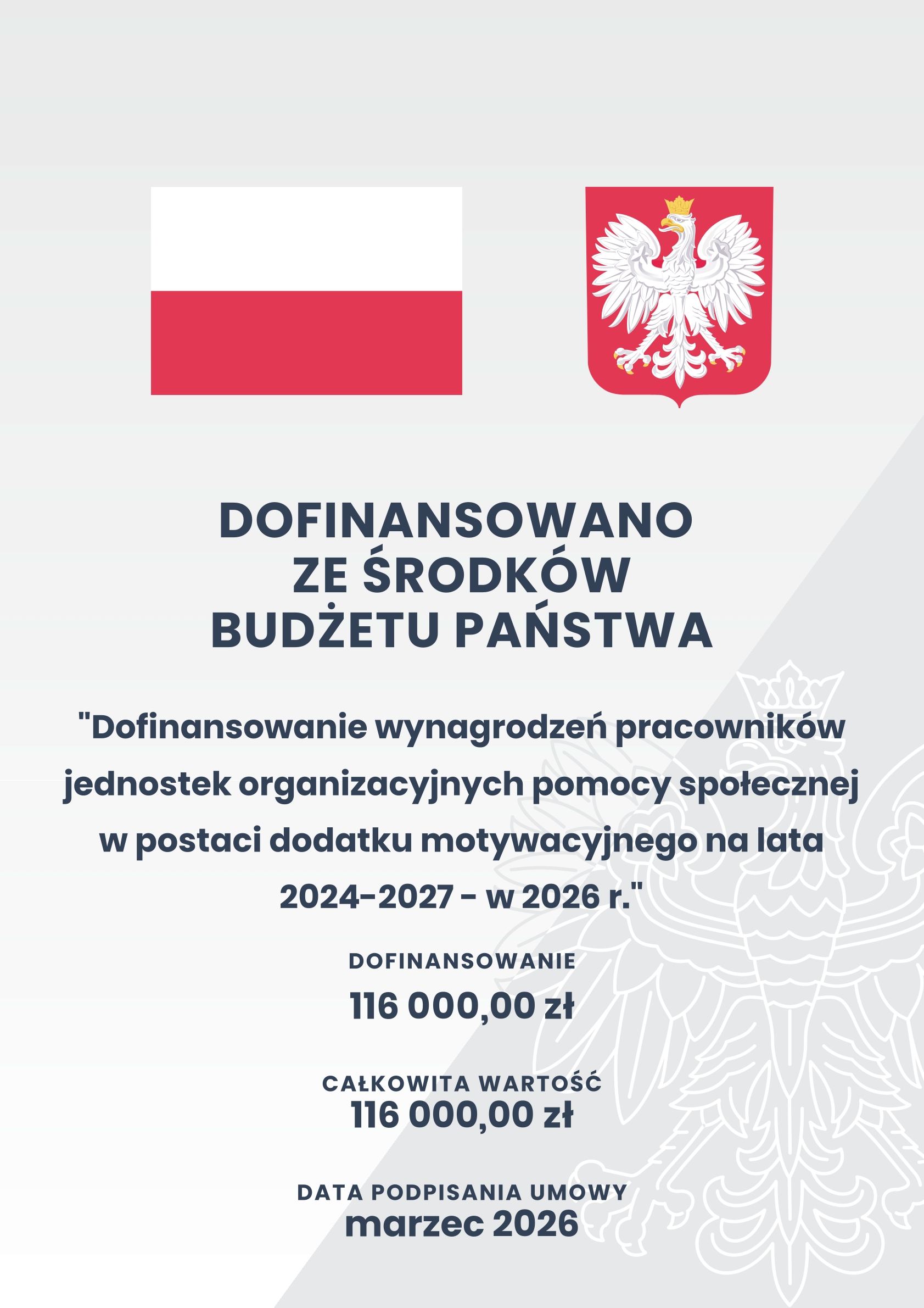 Ilustracja do informacji: „Dofinansowanie wynagrodzeń pracowników jednostek organizacyjnych pomocy społecznej w postaci dodatku motywacyjnego na lata 2024–2027”